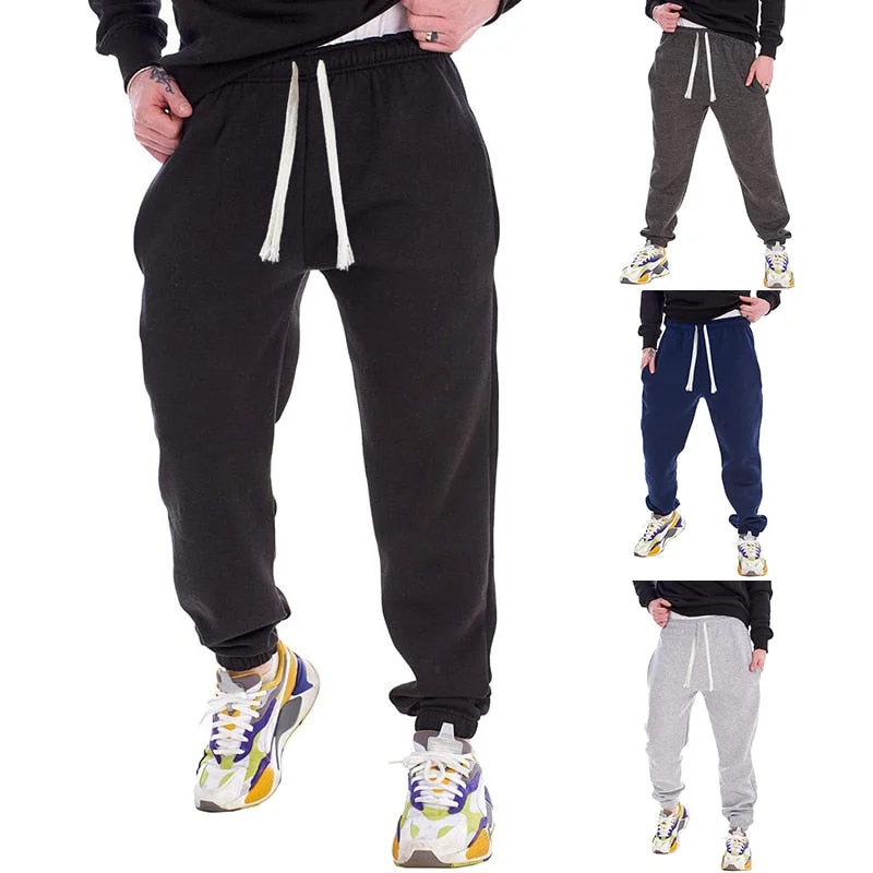 Inongge New Men's Long Pants Autumn Winter Fashion Mens Casual Hip Hop Fleece Sweatpants Soft Streetwear Sports Pants Jogging Pants