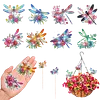 8Pcs 2D FIat Diamond Painting Kits Dragonfly Stakes Diamond Art Kits for Adults