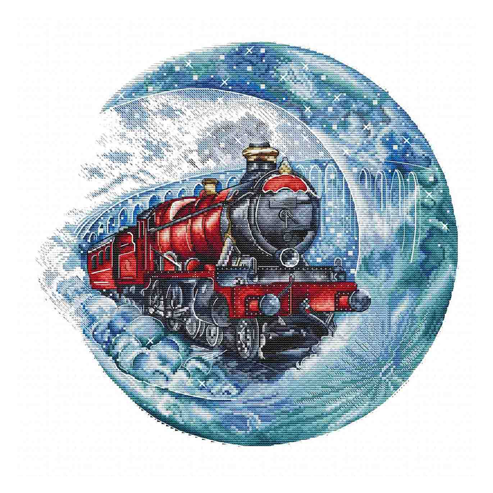 

Waves Train - 11CT Stamped Cross Stitch - 45*45CM, 501 Original