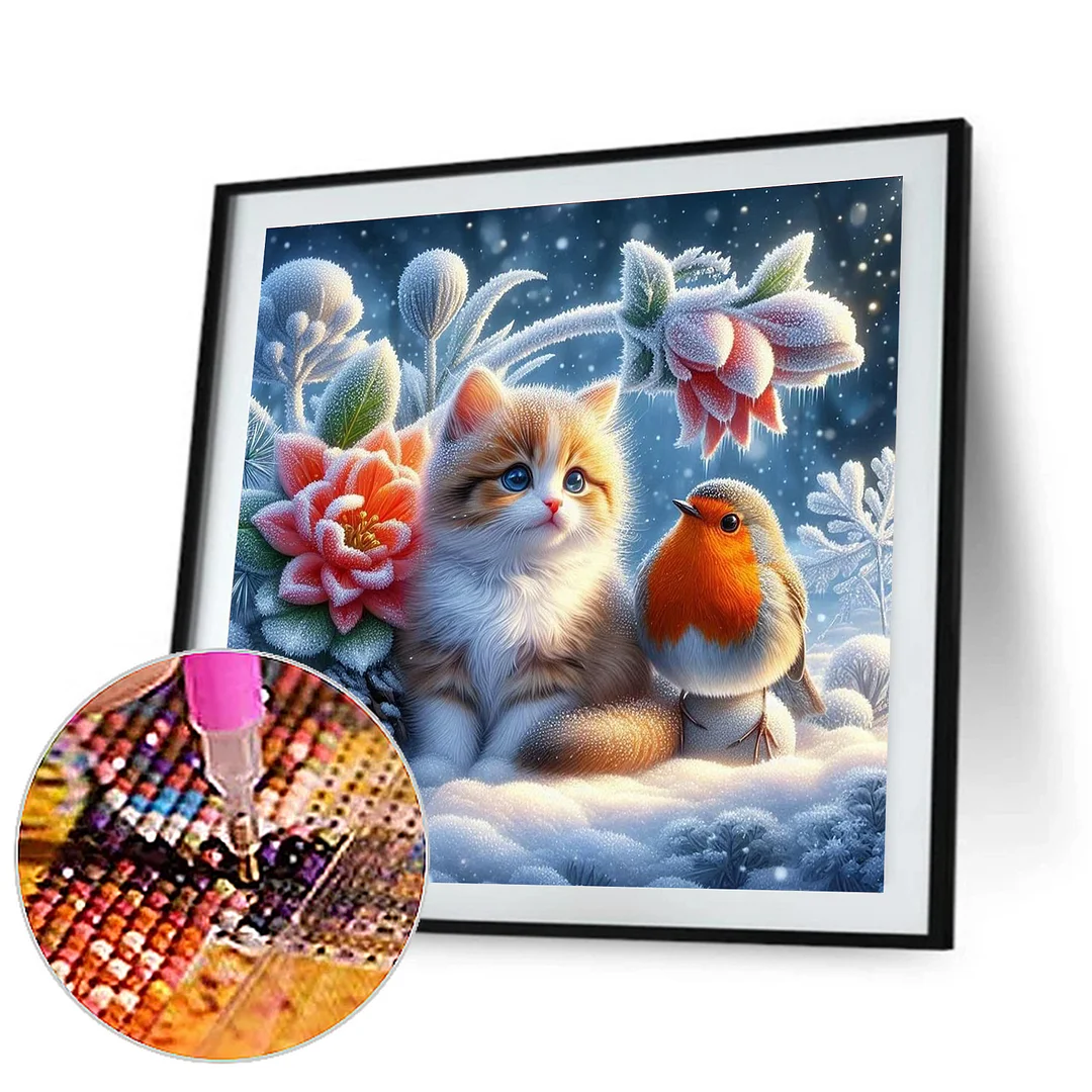 Diamond Painting - Full Round Drill - Cat(Canvas|40*40cm)