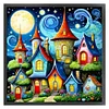 Colored Houses-14CT Stamped Cross Stitch 40*40cm/15.75*15.75in tapestrymarket