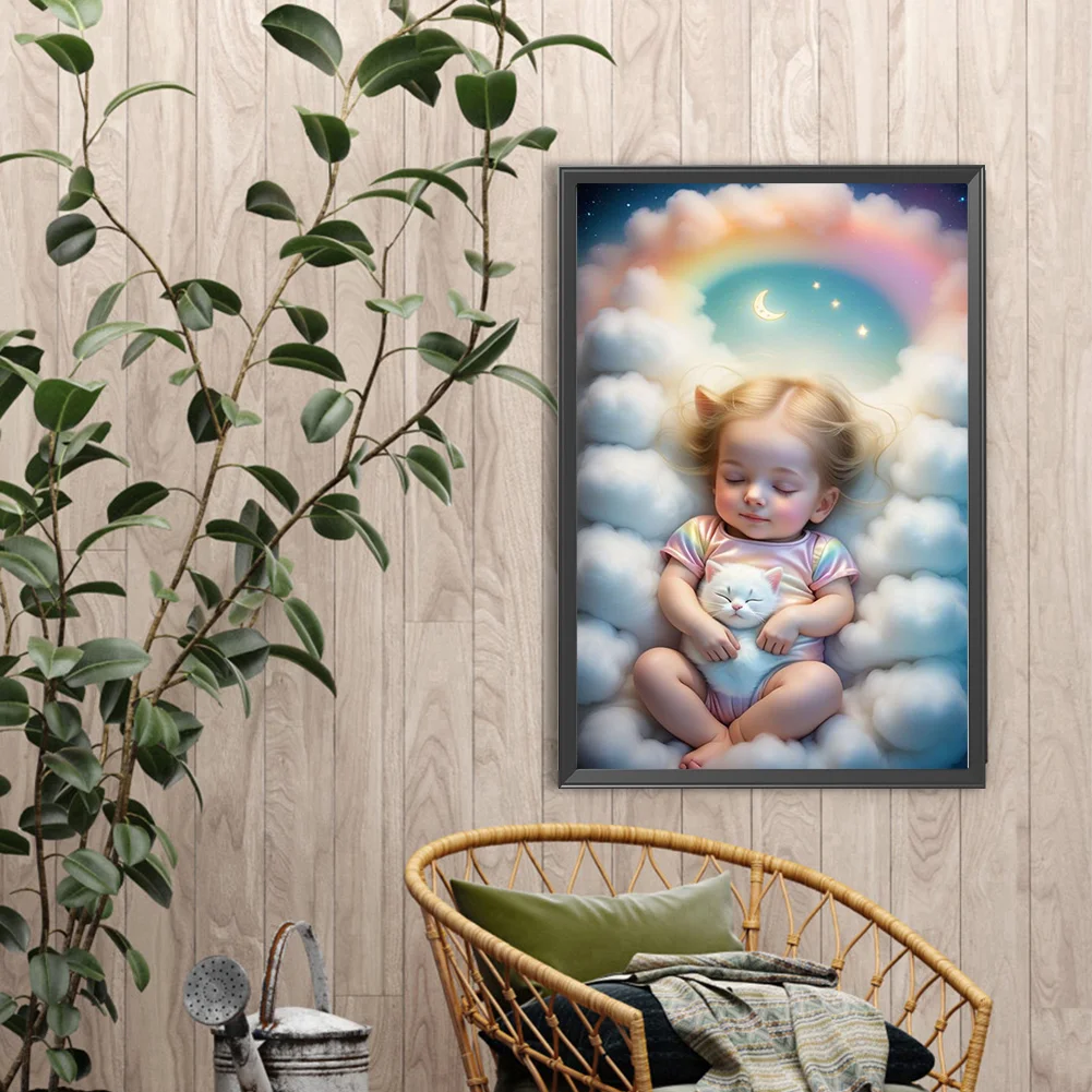 Diamond Painting - Full Round Drill - Angel Baby(Canvas|40*60cm)