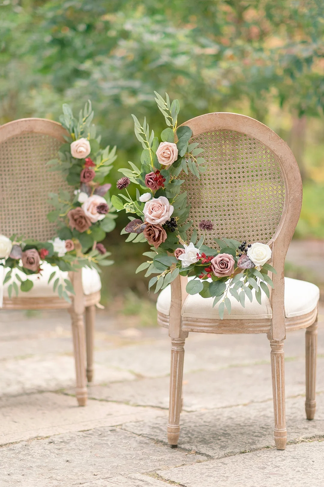 Lantern Floral Arrangements in Dusty Rose & Mauve