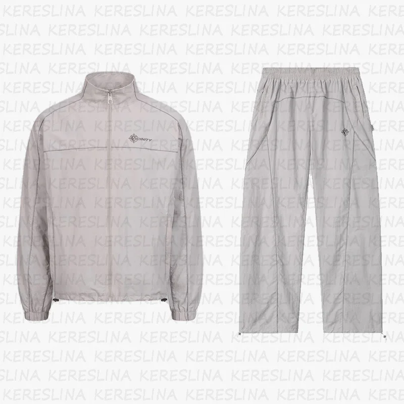 Athvotar Athvotar And Winter Sports Suit Wind Jacket Simple Street Fashion Zipper Solid Color Coat Men And Women