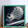 (Stamped/Counted) Piano Girl-11CT Cross Stitch 40*40cm/15.75*15.75in