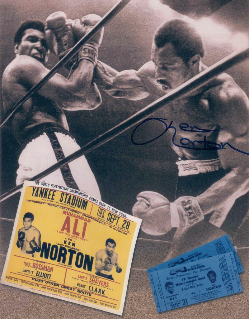 KEN NORTON SIGNED AUTOGRAPH 11x14 Photo Poster painting - BOXING HEAVYWEIGHT CHAMPION, BEAT ALI