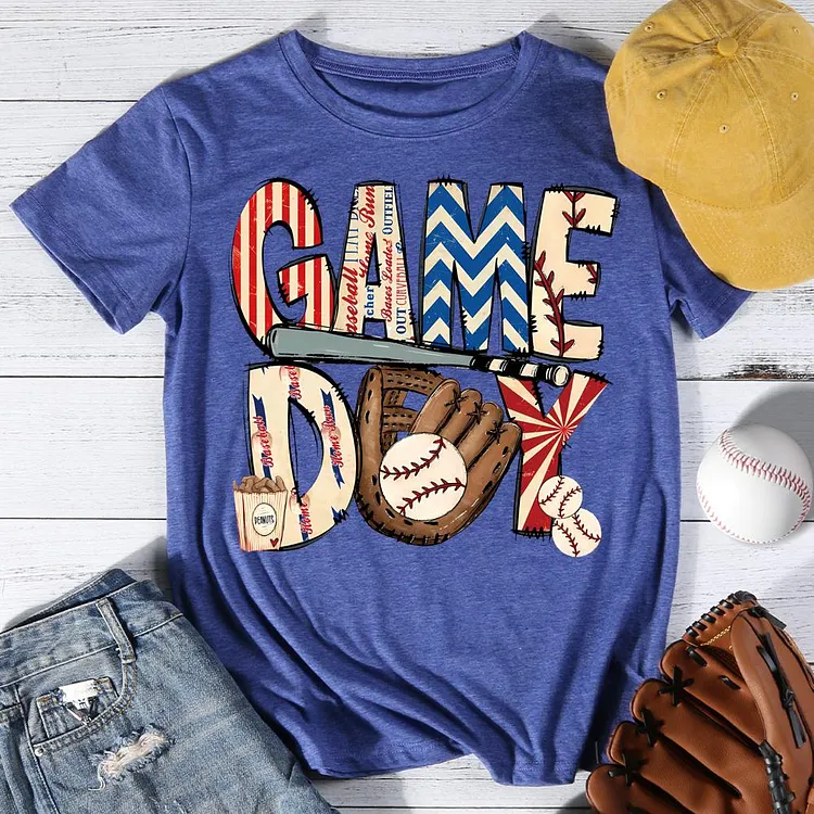 GAME DAY Striped Round Neck Long Sleeve Top main image 0