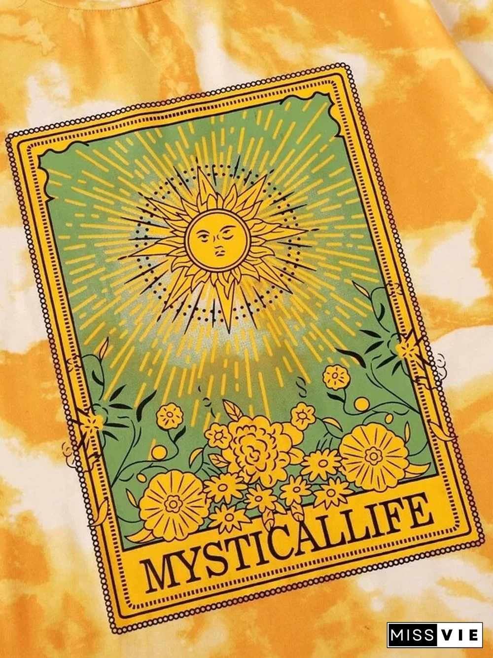 Casual Tie-Dye Printed Short Sleeve T-Shirts