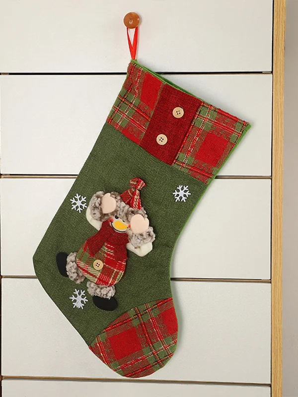 Christmas Creative Snowman Sock Gift Bag Pendant - yankia