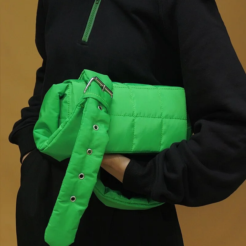 էѧӧܧ Brand Quilted Plaid Satchel Shoulder Bags for Women 2021 Hit Winter Crossbody Handbags and Purses Designer Luxury