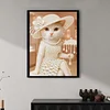 Diamond Painting-DIY Special Shaped Drill Pearl Painting Cat Lady(30x40cm)