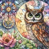 Glass Painting-Owl-11CT Stamped Cross Stitch 40*40cm/15.75*15.75in