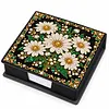 PU 5D Pearl Diamond Painting Kit Note Box DIY Diamond Art Notepad Box with 160 Sheets of Paper (Daisy Flower)
