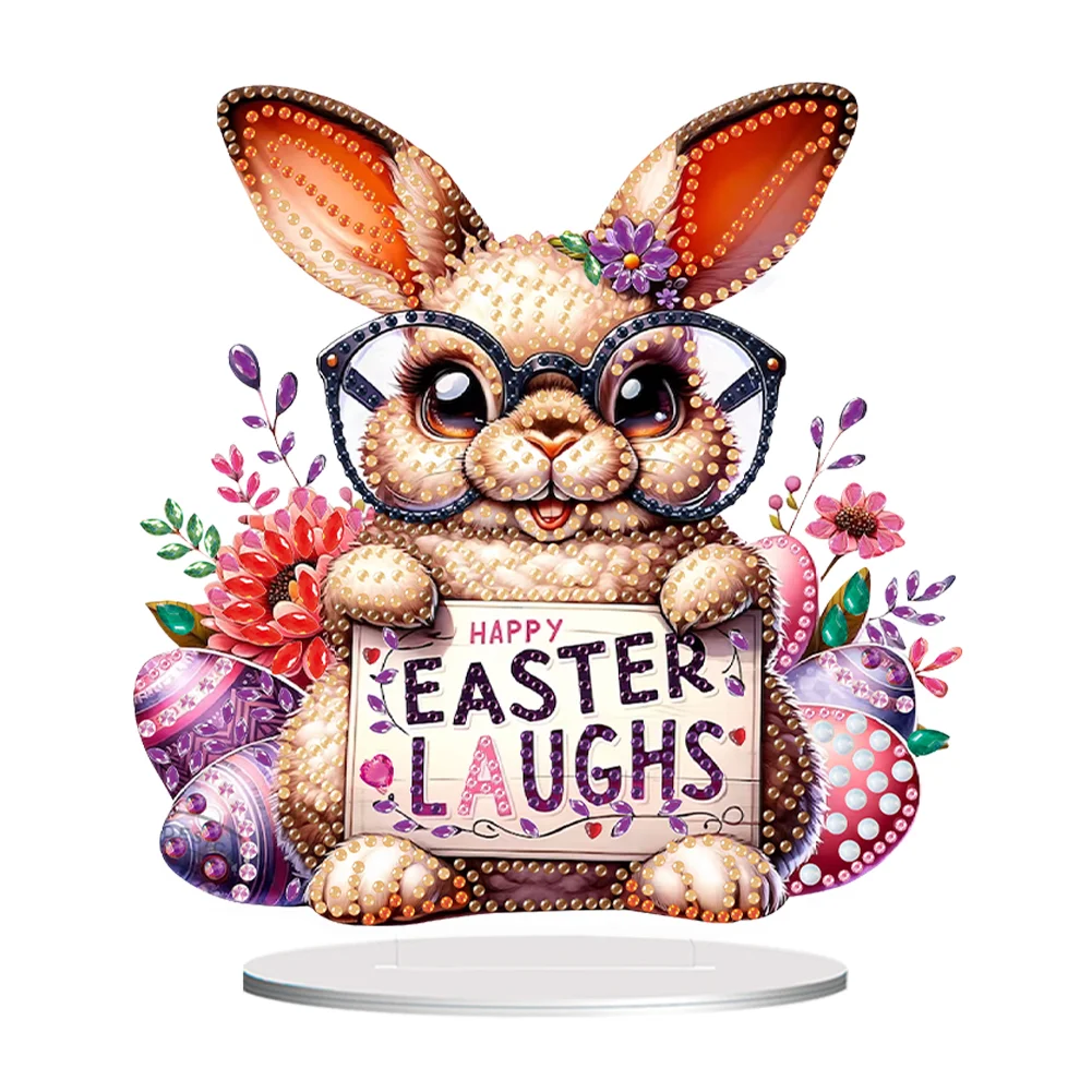DIY Easter Laughs Special Shape Acrylic Diamond Art Kits for Adults Beginner