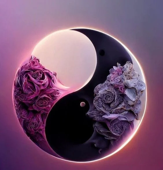 Diamond Painting - Full Round/Square Drill - Yin Yang Flower(30*30 - 50*50cm)