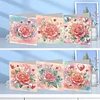 (US Local)6Pcs Love Rose DIY Diamond Painting Greeting Card 5D Drill Painting Card Kit