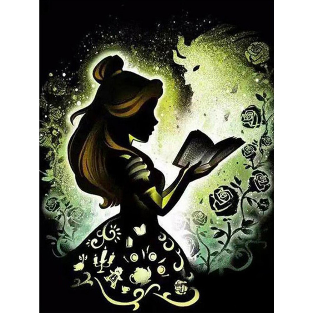Princess Silhouette Full 11CT Counted Canvas(40*50cm) Cross Stitch