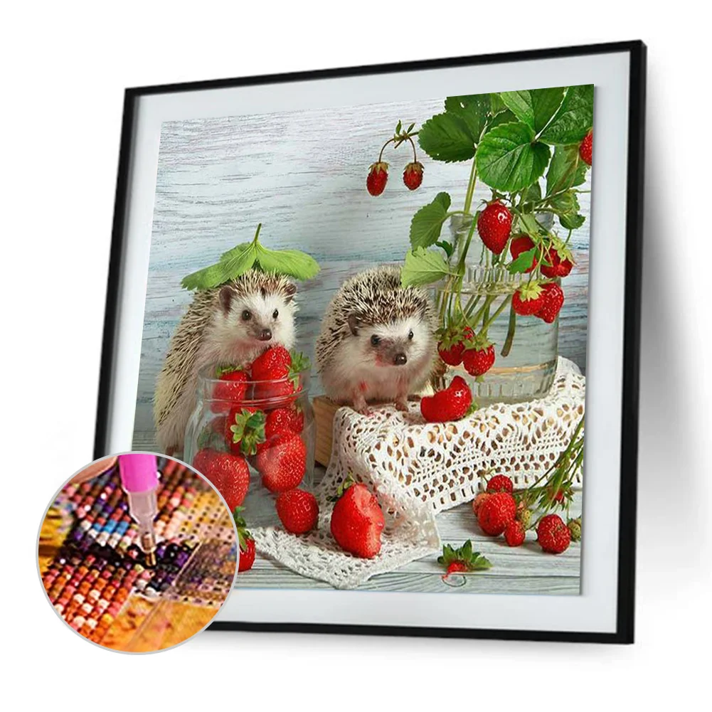 Diamond Painting - Full Round Drill - Hedgehog(30*30cm)