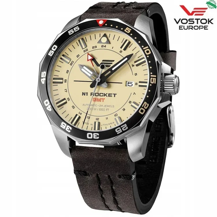 Pánske hodinky Vostok Europe NH34-225A713, hnedé
