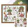 Magical House Of Gnomes-14CT Stamped Cross Stitch 59*44cm/23.23*17.32in tapestrymarket