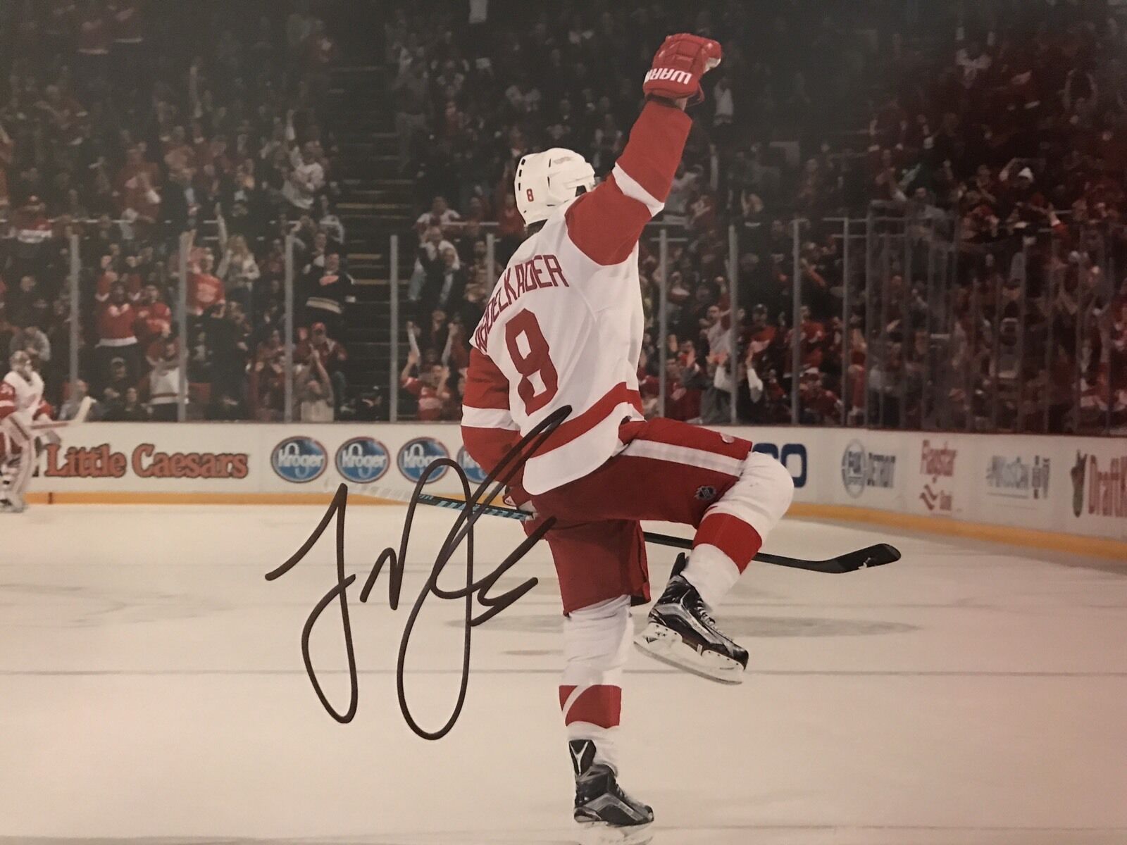 Justin Abdelkader Signed Autographed Detroit Red Wings 8x10 Photo Poster painting Coa