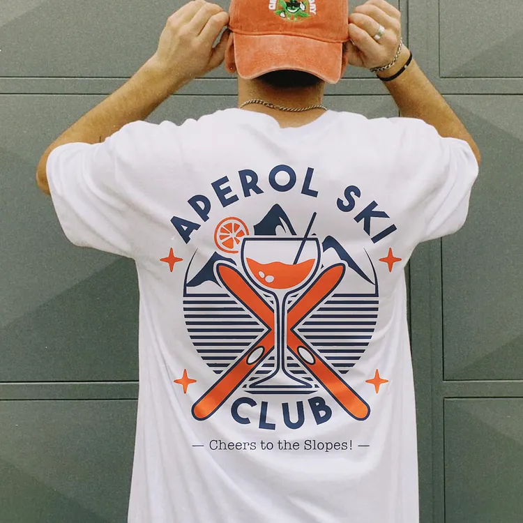 Aperol Ski Club Cheers To The Slopes Printed Men's T-shirt