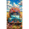 Diamond Painting-DIY Full Round Drill Flower Car(70*40 CM)