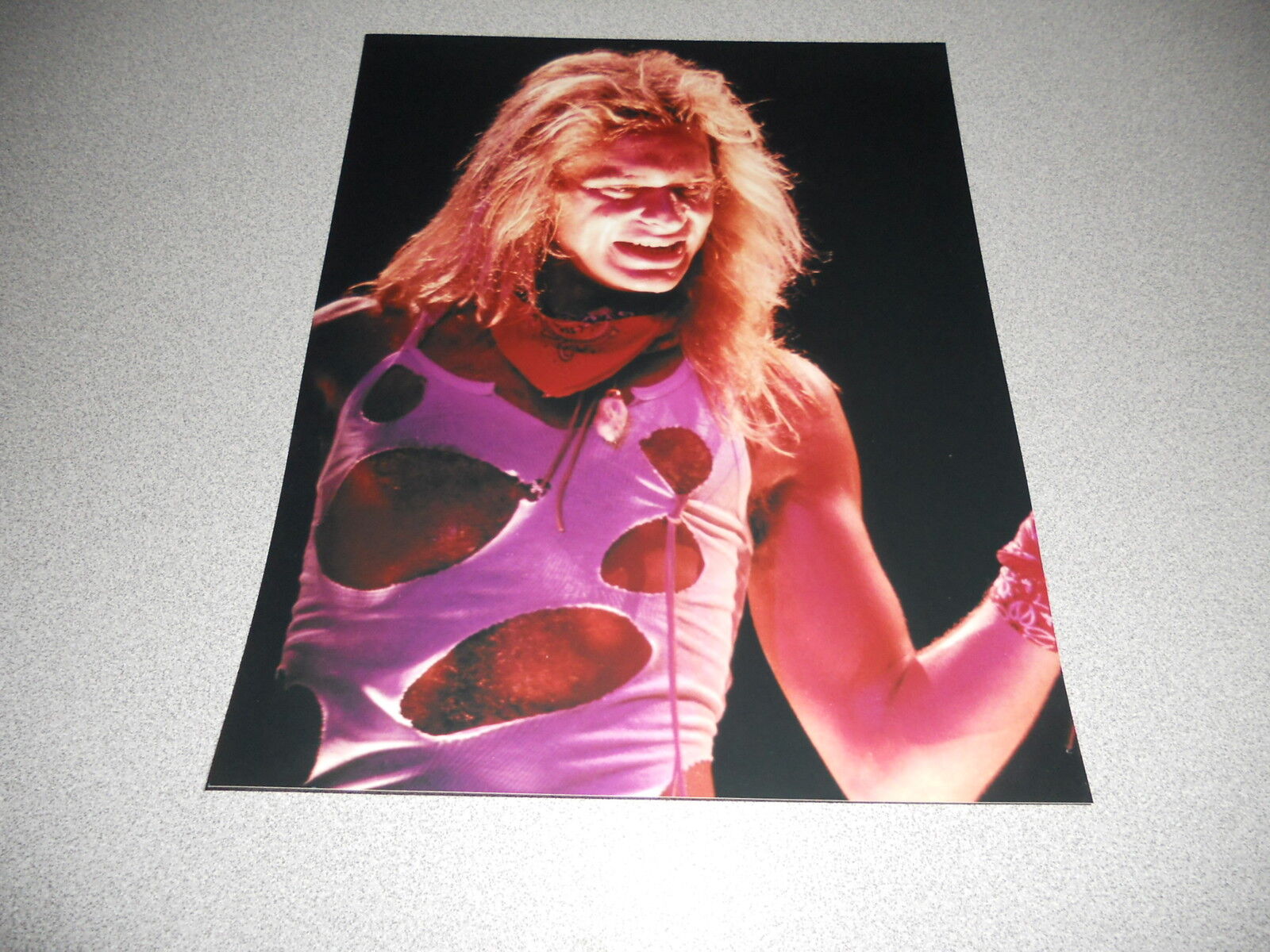 David Lee Roth Van Halen 8x10 Live Concert Photo Poster painting # 8