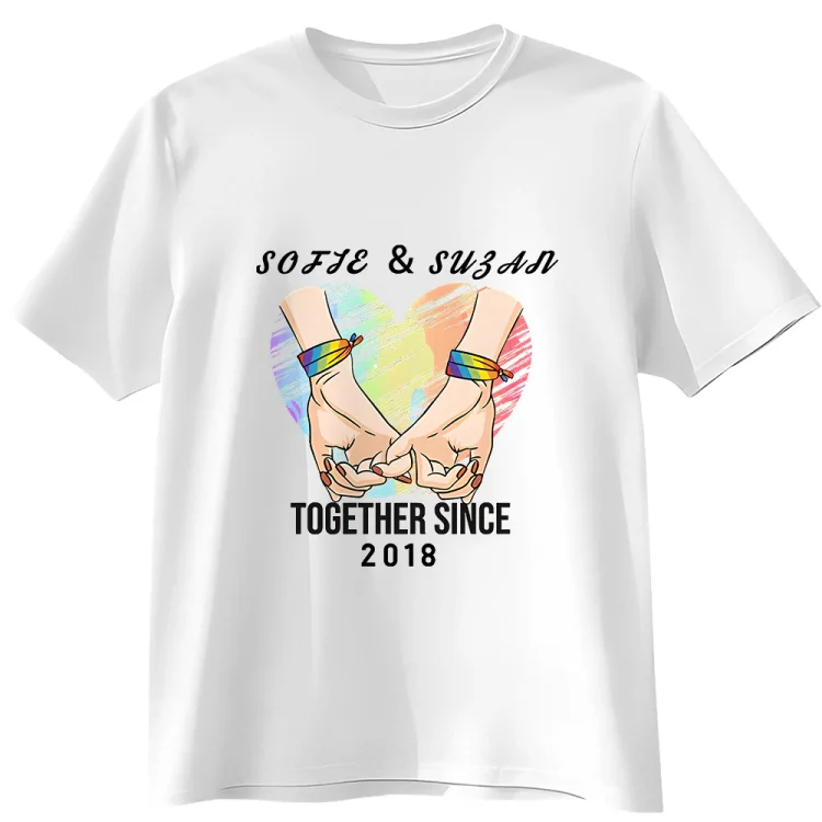 Personalized T-Shirt-Love Is Love - Together Since-Gift For Couples