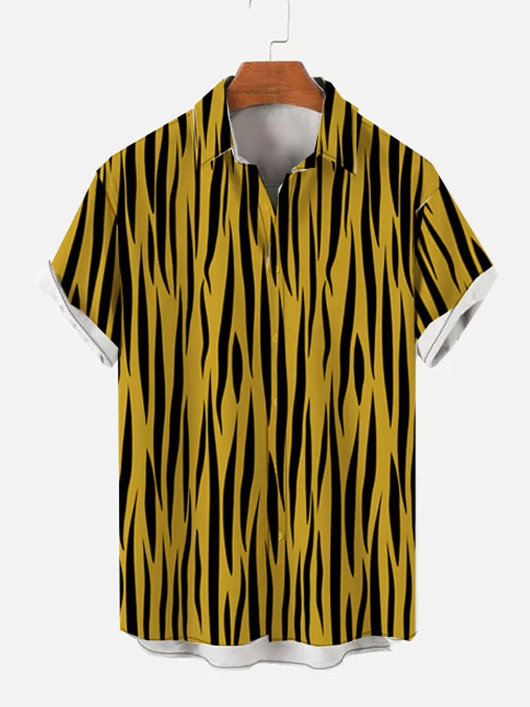 Animal Print Men's Short Sleeve Shirt