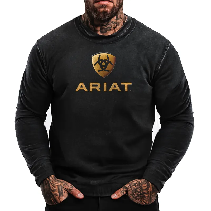 Stylish Crewneck Sweatshirt For Men - Perfect For Casual And Outdoor Activities