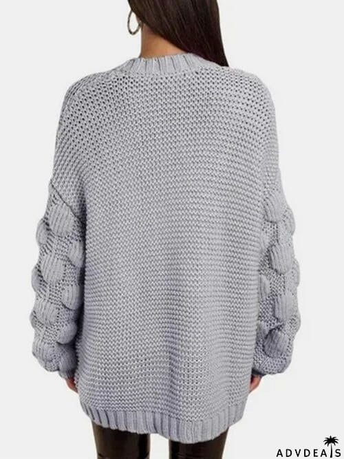 Open Front Long Sleeve Cardigan