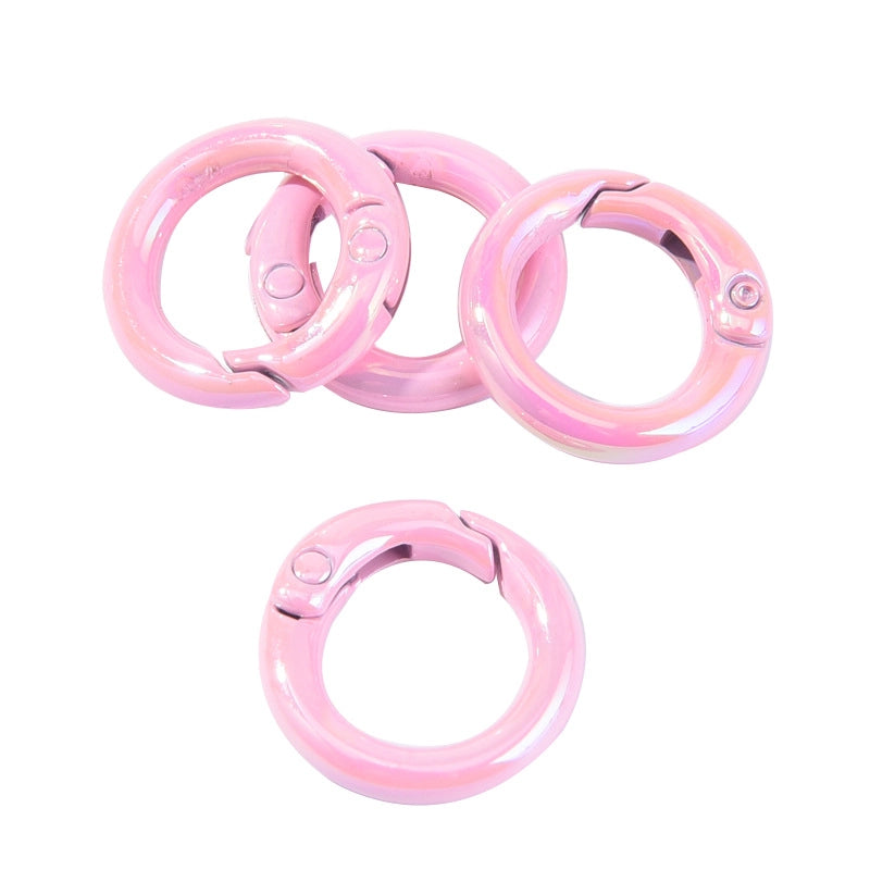 Basic Round Alloy Plating Unisex Bag Pendant Keychain