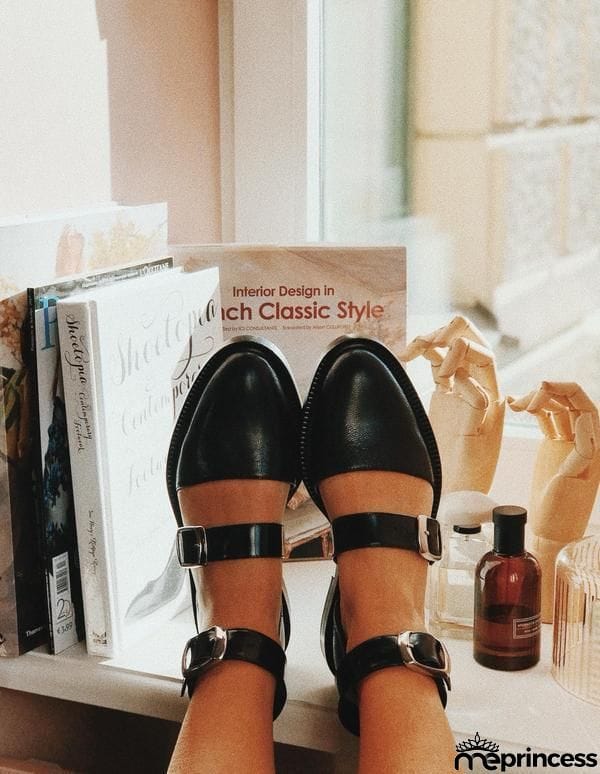 Buckle Color Block Sandals Flats