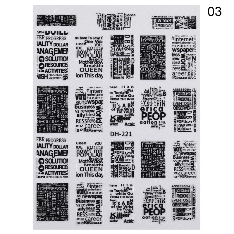 1 Sheet 3D Nail Sticker Gold Colorful Snake Rose Pattern Transfer Decals Sliders For Nails DIY Nail Art Decoration Manicures