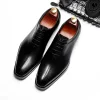 Mens Wholecut Leather Oxfords Shoes For Wedding