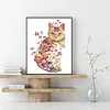 Flower Cat - 11CT Stamped Cross Stitch Kit(40*55cm)