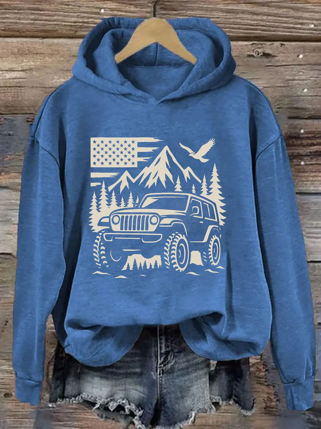 American Offroad Adventure Lover Hoodie