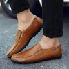 Large size casual men's leather shoes