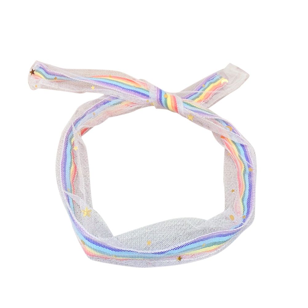 

Korean Headbands Women Rainbow Girl Headdress Sweet Tie Hair Rope Headwear, 501 Original