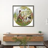 >SALE<Full Embroidery Cotton Thread14CT Counted Noblewoman and Dog Cross Stitch44x44cm
