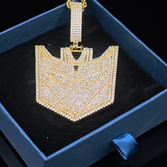 Movie Characters Transformers Iced Out CZ Stone Pendants