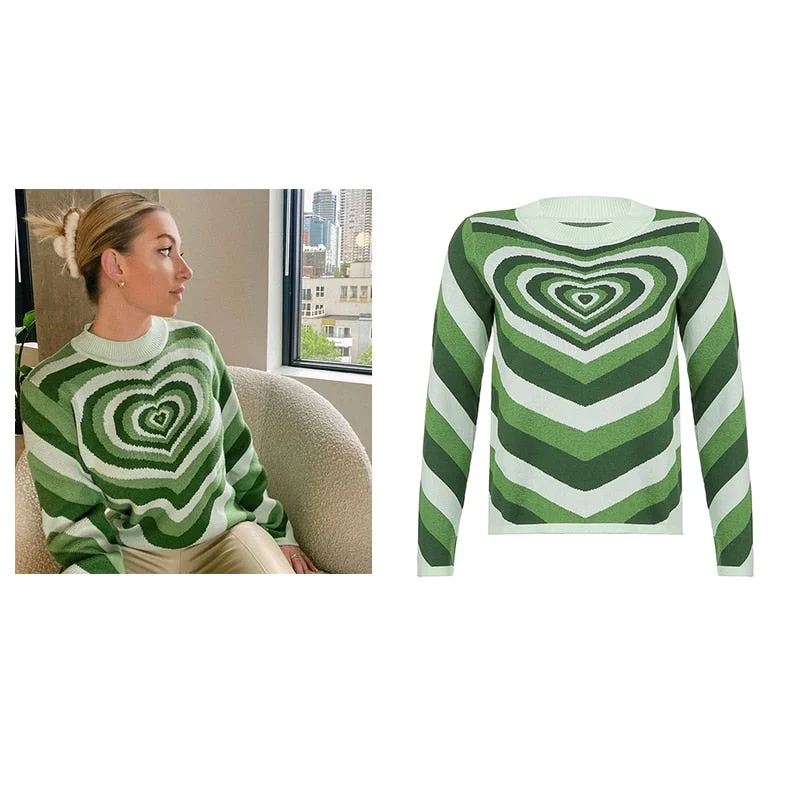 Rapcopter Sweaters Skulls Pullovers V Neck Knitwear Loose Casual Knitted Jumpers Women Streetwear Retro Tops Autumn Winter Cute