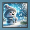 Bonhomme de neige-Perceuse ronde peinture diamant-30 * 30cm