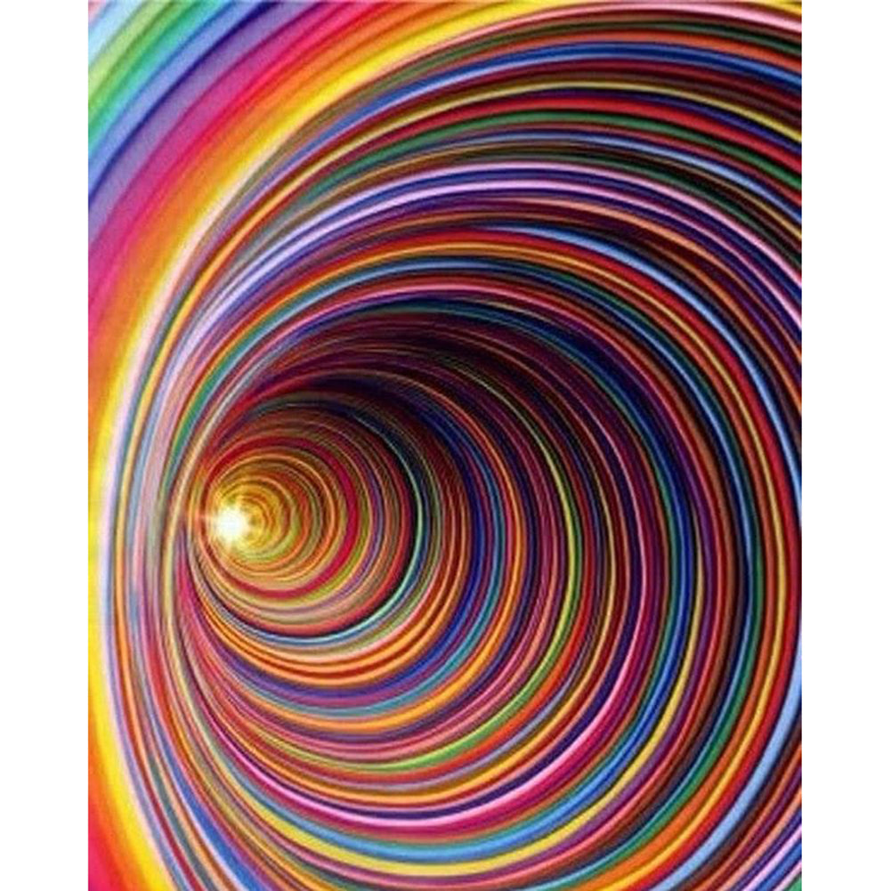 Stripe Vortex Drawing Round Full Drill Diamond Painting 30X40CM(Canvas) gbfke