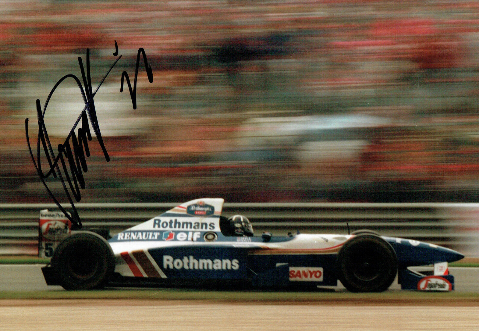 Damon HILL Signed Rothmans Renault ELF Autograph F1 12x8 Photo Poster painting AFTAL COA