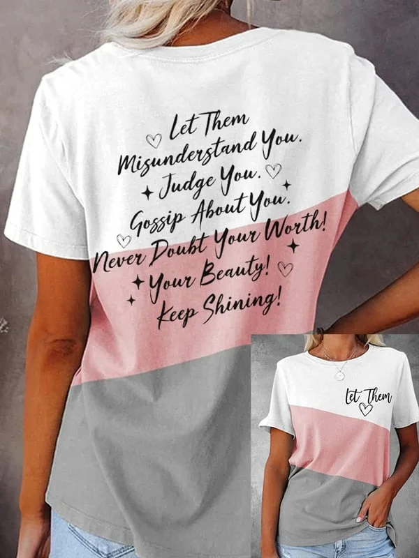 Women's Let Them Color Matching T-Shirt