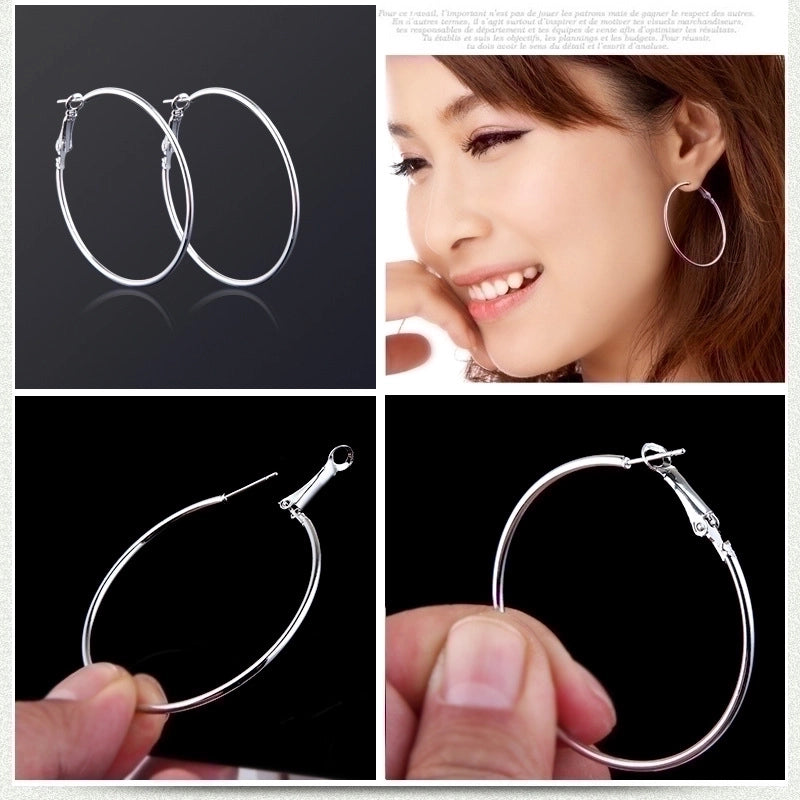 1 Pair Elegant Lady Geometric Steel Stainless Steel Earrings