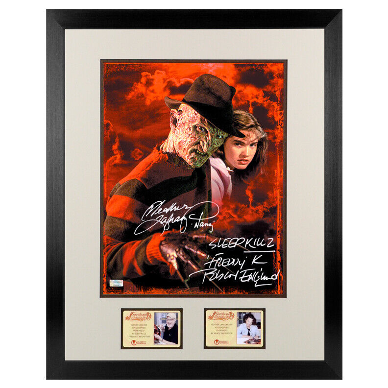 Robert Englund Langenkamp Autographed Nightmare on Elm Street 11x14 Framed Photo Poster painting