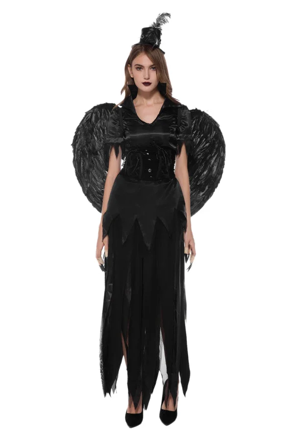 Dark Angel Costume Womens Halloween Cosplay-elleschic